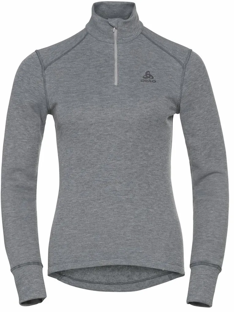 Maillot de Corps Odlo Women BL Top Turtle Neck LS Half Zip Active W Odlo Steel Grey Melange